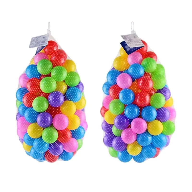 48PCS Colorful Air Wave Balls Pool Water Children Fun Toys Free Squeezing Outdoor Sports Balls Environmental Air Balloons