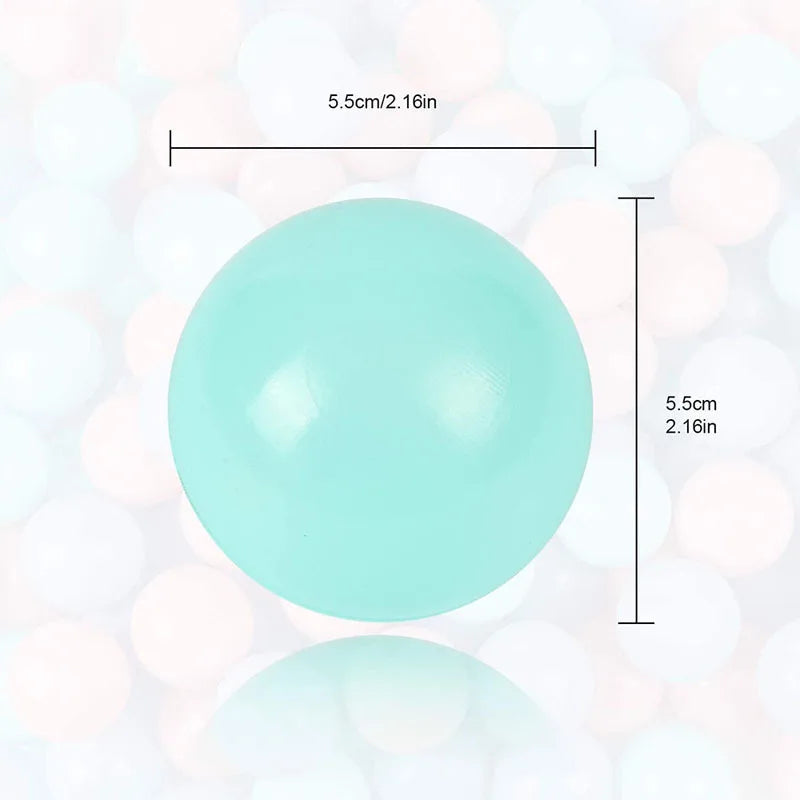 48PCS Colorful Air Wave Balls Pool Water Children Fun Toys Free Squeezing Outdoor Sports Balls Environmental Air Balloons